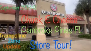 Chuck E Cheese Pembroke Pines FL Store Tour September 2024  Trampoline Zone Update [upl. by Callas915]