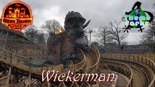 Alton Towers Wicker Man with Pre Show 4K [upl. by Ewnihc330]