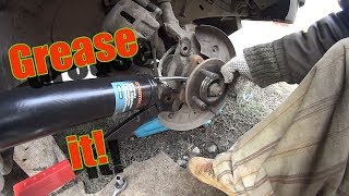 You must grease wheel hub assembly [upl. by Yrrehs]