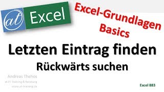 Rückwärtssuche in ExcelListen  oder auch die Suche nach dem letzten Otto [upl. by Chu]