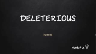 How to Pronounce DELETERIOUS in American English [upl. by Peterman]