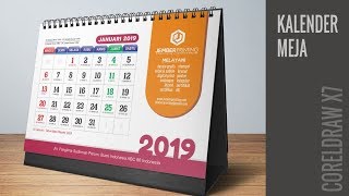 Cara membuat Desain Kalender di Coreldraw [upl. by Lenci]