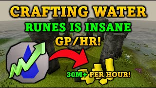 Crafting Water Runes is Over 30M GP Per Hour  Insane Money Making Method RuneScape 3 [upl. by Avitzur]