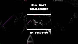 Fun Satisfying GD Geometry Dash Wave Challenge geometrydash gd gdlevels [upl. by Lyrahc183]