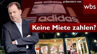 Corona Darf ADIDAS alle Mietzahlungen verweigern  Rechtsanwalt Christian Solmecke [upl. by Freemon]