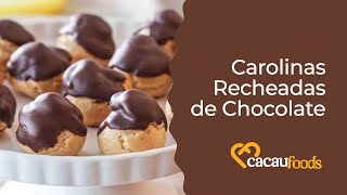 CAROLINAS RECHEADAS DE CHOCOLATE  Receitas Cacau Foods [upl. by Sergias]