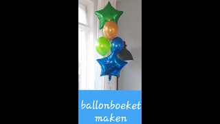 Folie ballonnen vullen met heliumhelium ballon boeket tutorial como inflar globos con helio [upl. by Templeton]