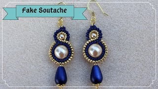 FAKE SOUTACHE TUTORIAL eng sub  Orecchini Tessa [upl. by Eniamraj]