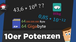 10er Potenzen Teil 1 Rechnen mit Potenzen  Mathe by Daniel Jung [upl. by Onitnatsnoc]