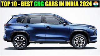 Top 10 Best CNG Cars Available In India 2024 Mileage Features Speed etc [upl. by Joiner700]