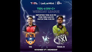 TSDL6 DIVC WEEKDAYS LEAGUE Faisal XI Vs TNS CC 13th Nov 2024 [upl. by Anomer430]