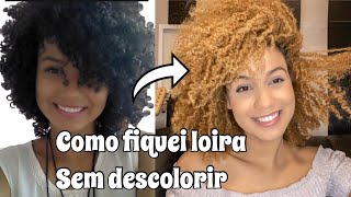 COMO FIQUEI LOIRA SEM DESCOLORIR O CABELO [upl. by Highams753]