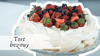 TORT BEZOWY beza Pavlova  PRZEPIS [upl. by Yuk]