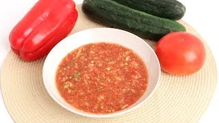 Homemade Gazpacho Recipe  Laura Vitale  Laura in the Kitchen Episode 777 [upl. by Grous]