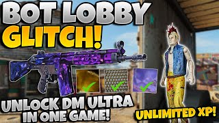 UNLIMITED XP BOT LOBBY GLITCH INSTANT DM ULTRA IN ONE GAME ON COLD WAR UNLOCK ALL CAMOS GLITCH [upl. by Roana43]