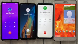 Lg Wing vs Realme C21Y vs Tecno Spark amp Samsung Tab 4 Mini Incoming Call [upl. by Aiuqes]