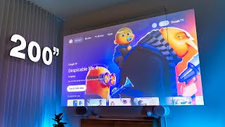 My 200” Home Projector Setup – Anker NEBULA Cosmos 4K SE [upl. by Itsrejk]