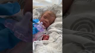 Cutest little baby doll takes real pacifier rebornbaby babydoll [upl. by Carlock]