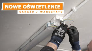 Instalujemy nowe oświetlenie garażu  instalacja elektryczna w rurkach [upl. by Halilad]