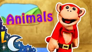 Los Animales en Inglés  El Mono Sílabo  Inglés para Niños  Lunacreciente [upl. by Nolyat]