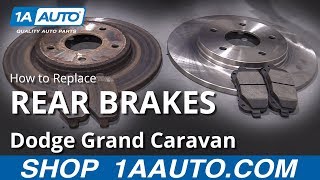 How to Replace Rear Brakes 0820 Dodge Grand Caravan [upl. by Allesiram]