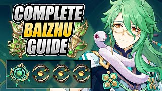 BAIZHU COMPLETE GUIDE  Optimal Builds Weapons Artifacts Team Comps  Genshin Impact [upl. by Ilrebmik]