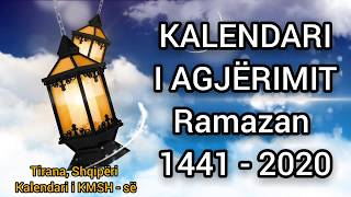 Kalendari i agjërimit Ramazan 1441  2020 [upl. by Aropizt302]