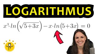 Logarithmusgleichung lösen – Gleichung mit ln lösen Logarithmus [upl. by Laurence]
