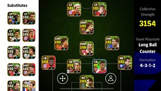 4312 Best Formation In Efootball  Efootball Rankpush Gameplay 1950 Ratings  Efootball Formation [upl. by Yrag]