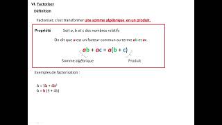 Développer et factoriser [upl. by Amorette]