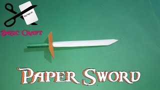 How To Make a paper Swordकागज़ की तलवार कैसे बनायें [upl. by Esdras578]