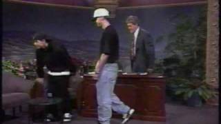 Donnie Wahlberg and Marky Mark on Jay Leno Loungin [upl. by Atilek]