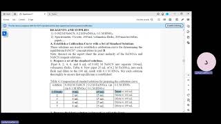 Experiment 4 Spectroscopic determination of Kc [upl. by Nevs]