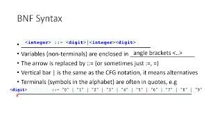 Lec 08 BackusNaur Form [upl. by Killion254]