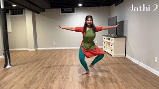 Arabhi Jathiswaram  Bharatanatyam  Learn and Practice Jathis [upl. by Nairim]