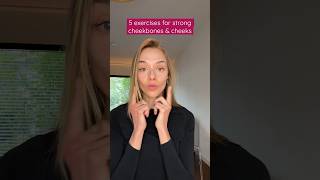 5 Exercises for strong cheekbones 💕 facemassage faceworkout faceexercise facesculpting 🫶 [upl. by Ydnec672]