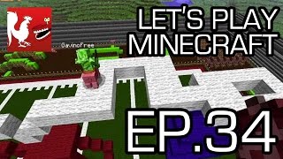 Lets Play Minecraft  Episode 34  Pig Olympics  Rooster Teeth [upl. by Noam5]