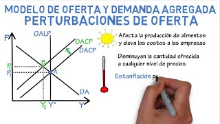 Modelo de oferta y demanda agregada perturbaciones de oferta  Cap 36  Macroeconomía [upl. by Stesha]