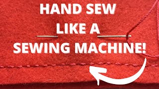 Hand Sewing Tutorial RIGHT HANDED Backstitching [upl. by Ojok]