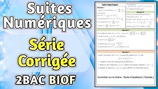 Série dexercices sur les Suites Numériques 2Bac SM [upl. by Anatsirhc]