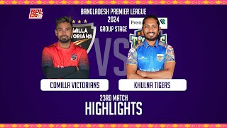 Comilla Victorians vs Khulna Tigers  Highlights  23rd Match  Season 10  BPL 2024 [upl. by Rycca]