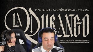 LA DURANGO Lyric Video  Peso Pluma Junior H Eslabón Armado  Reaccionando con mi tío [upl. by Yllitnahc]