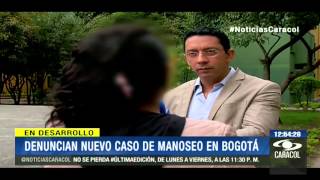 Buscan a hombre que manosea a mujeres en un paradero de Bogotá 20 de abril del 2014 1230 pm [upl. by Bilbe]