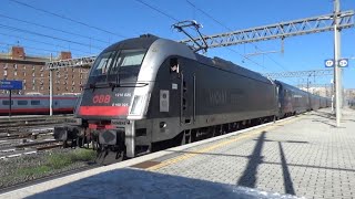 Nuovo NightJet di ÖBB da WienMünchen a Roma Tiburtina con DTS di Taurus E190024  E190025 WR [upl. by Hans35]