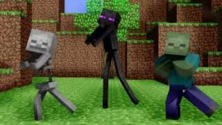 【MMD  Minecraft】 Hurly Burly 【Ender  Zombie  Skelly】 [upl. by Elleneg]