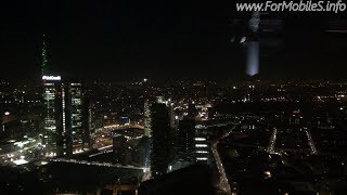 Skyline by night di Milano dal 39° piano di Palazzo Lombardia [upl. by Rosio]