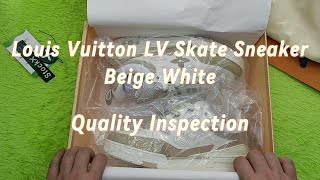 Louis Vuitton LV Skate Sneaker Beige White Quality Inspection From PkStockX pkstockx shoes [upl. by Sucramej65]