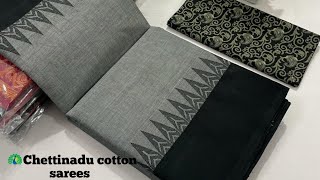 chettinadu cotton💯 sarees amp fancy designs  colours Sarees collections 🥻👗🌈 [upl. by Petronella]