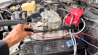 How to Install Throttle Cable Bracket on SBC 350  Monte Carlo SS 1987 Update on Build [upl. by Nyliret]