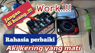 Jangan di buang  Cara ini bisa hemat uang anda  Rahasia perbaiki aki keringakikering tips [upl. by Nonnac861]